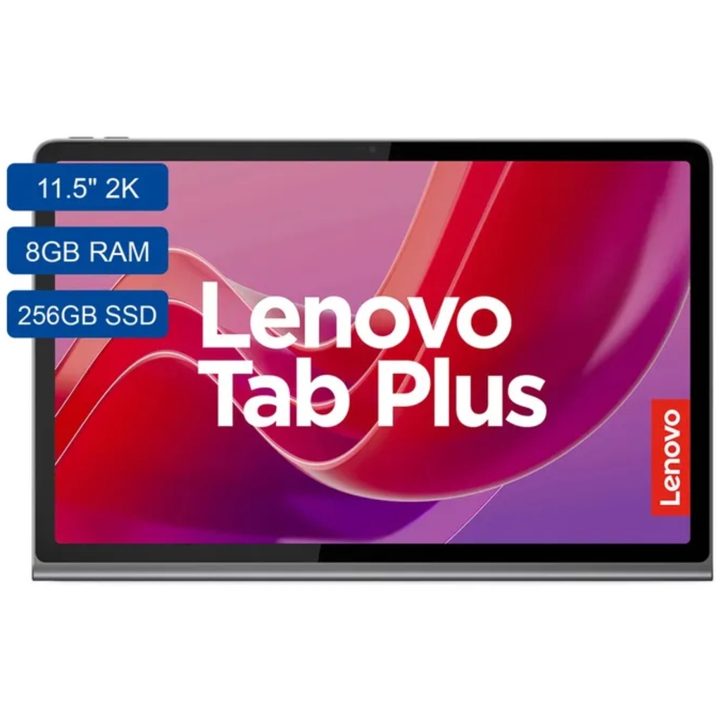 Tablet Lenovo Tab Plus 11.5" 2K 256GB/8GB Helio G99 Android 14, WiFi, Bluetooth, Doble Cámara, Color Gris + Case Y MotoBuds 