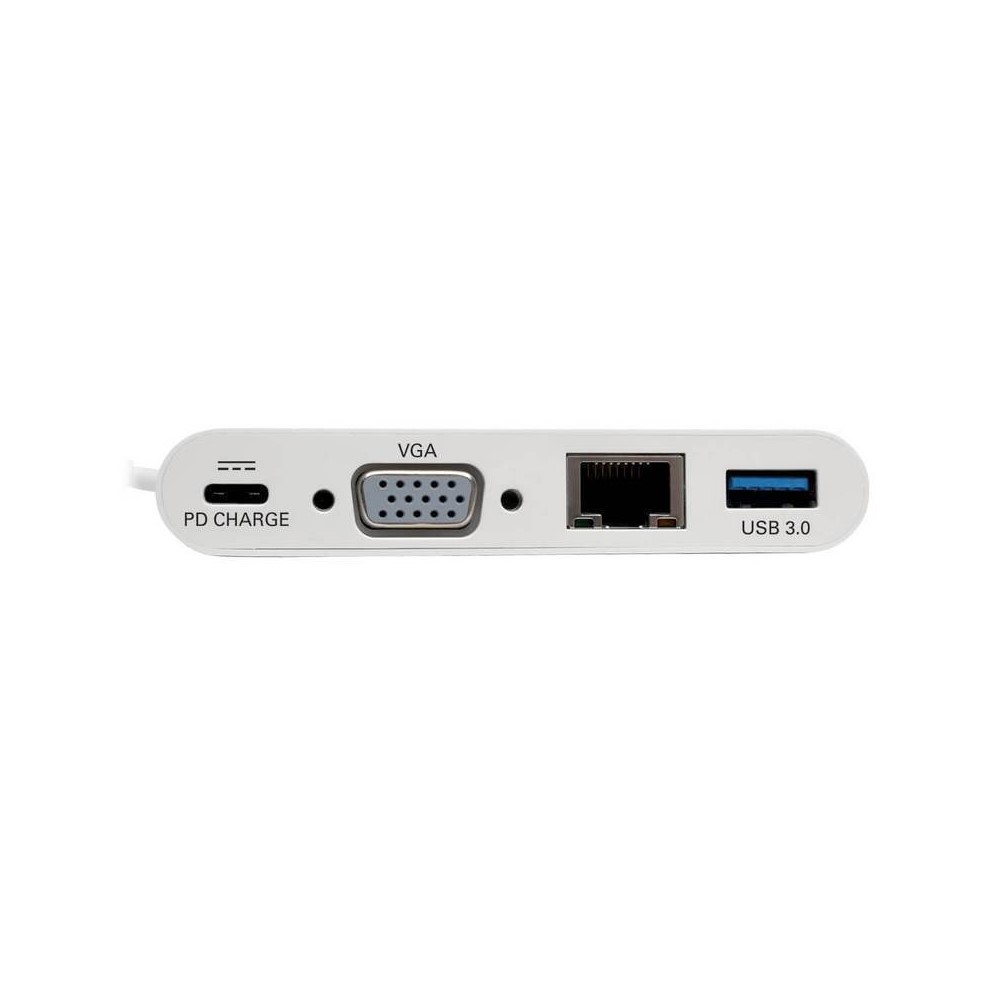Additional Image for ADAPTADOR Multipuerto USB-C, VGA, Puerto USB-A, GbE, Carga PD, Blanco