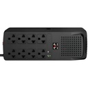 Regulador Estabilizador De Voltaje Wattana 1200VA/600W, 8 Salidas Color Negro 