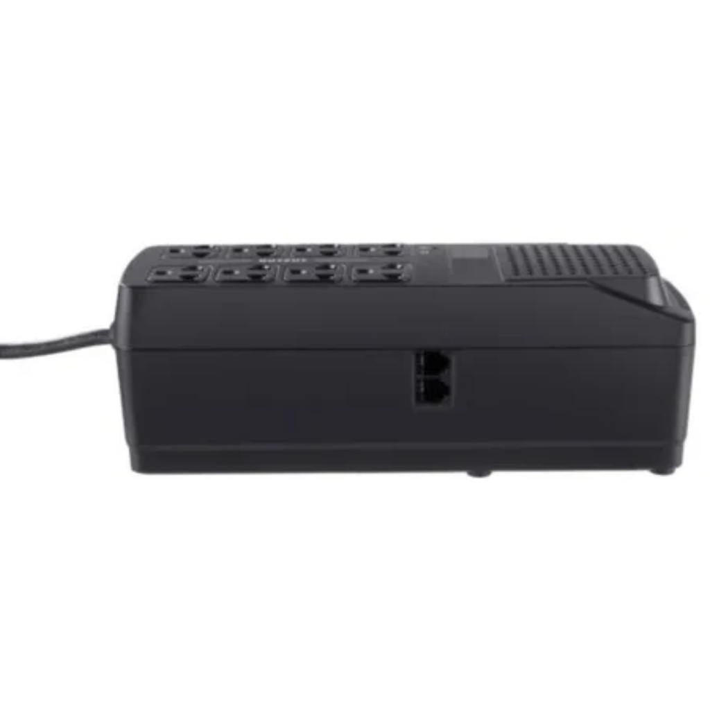 Regulador Estabilizador De Voltaje Wattana 1200VA/600W, 8 Salidas Color Negro 