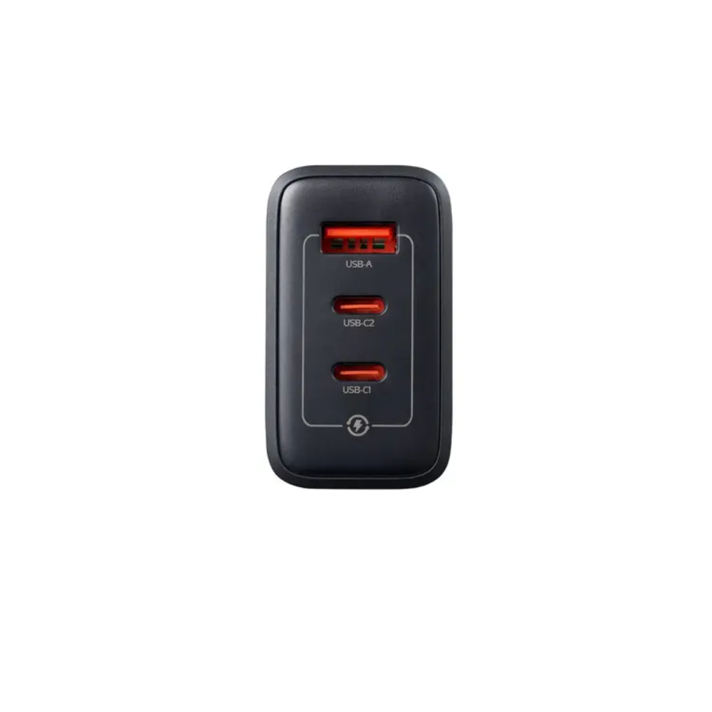 Additional Image for CARGADOR 65W NEGRO - 2 PUERTOS USB TYPE C- 1 PUERTO USB TYPE A + CABLE 2METROS TYPE C
