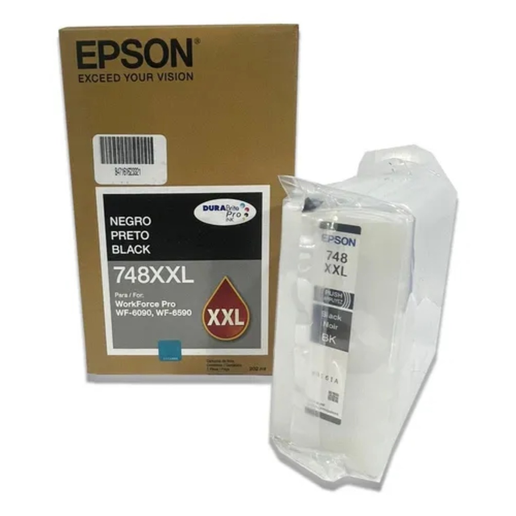 Cartucho De Tinta EPSON T748XXL120-AL 10K PAG Extra (Súper) Alto Rendimiento Negro