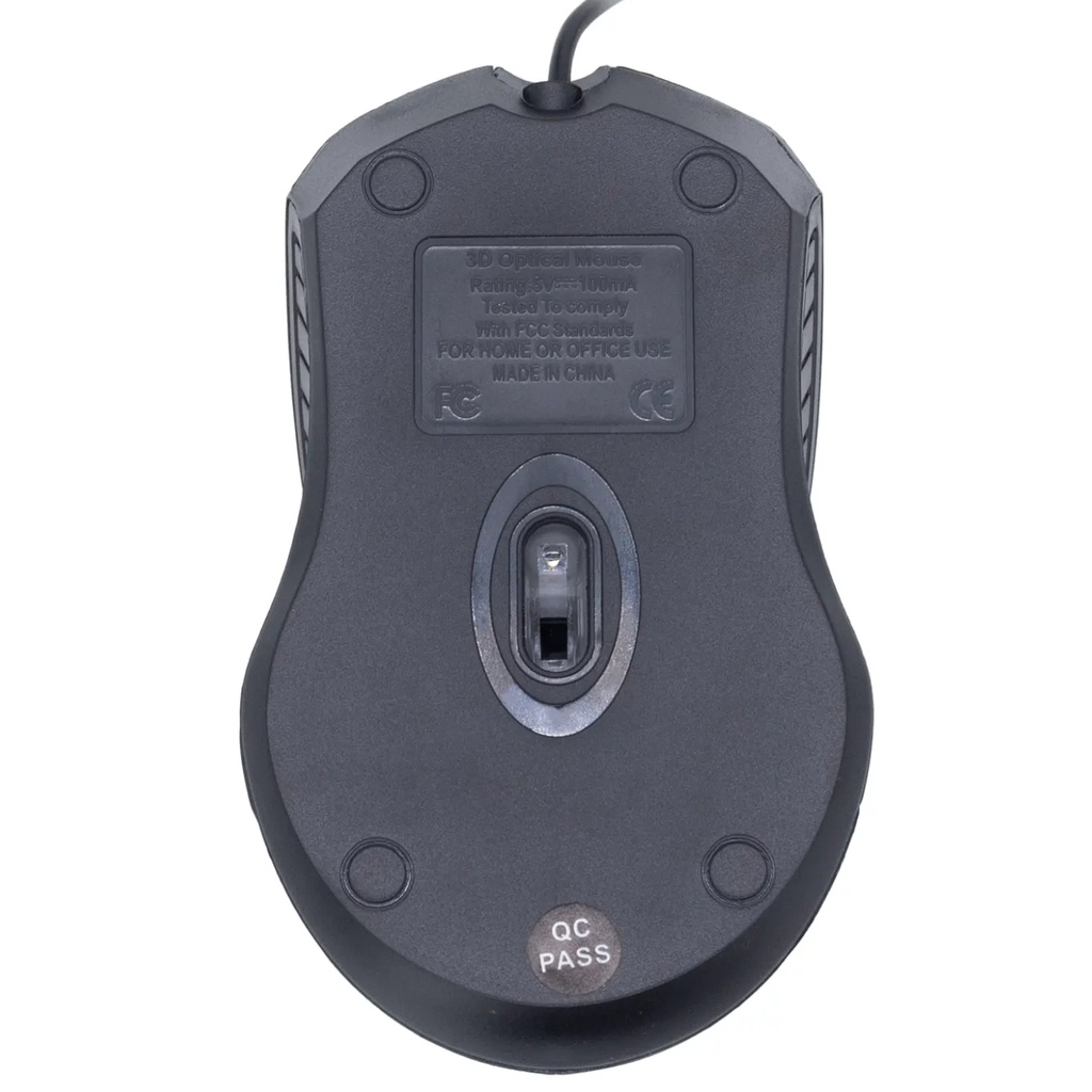 Mouse Genérico USB Alámbrico Follow Me SC154 Negro 