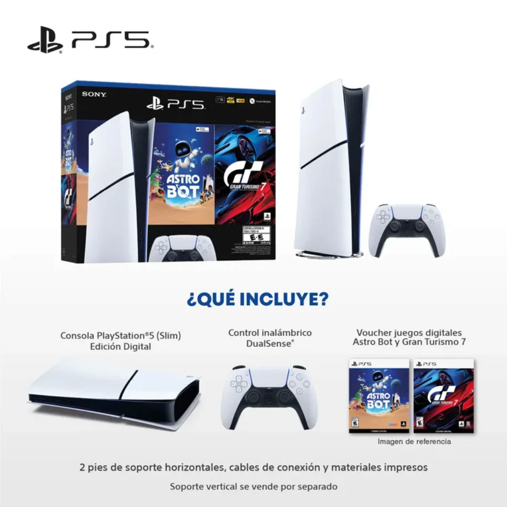 Additional Image for PS5 HW 2015 Bundle Latam Digital  GT7 (voucher) + Astro Bot (voucher)