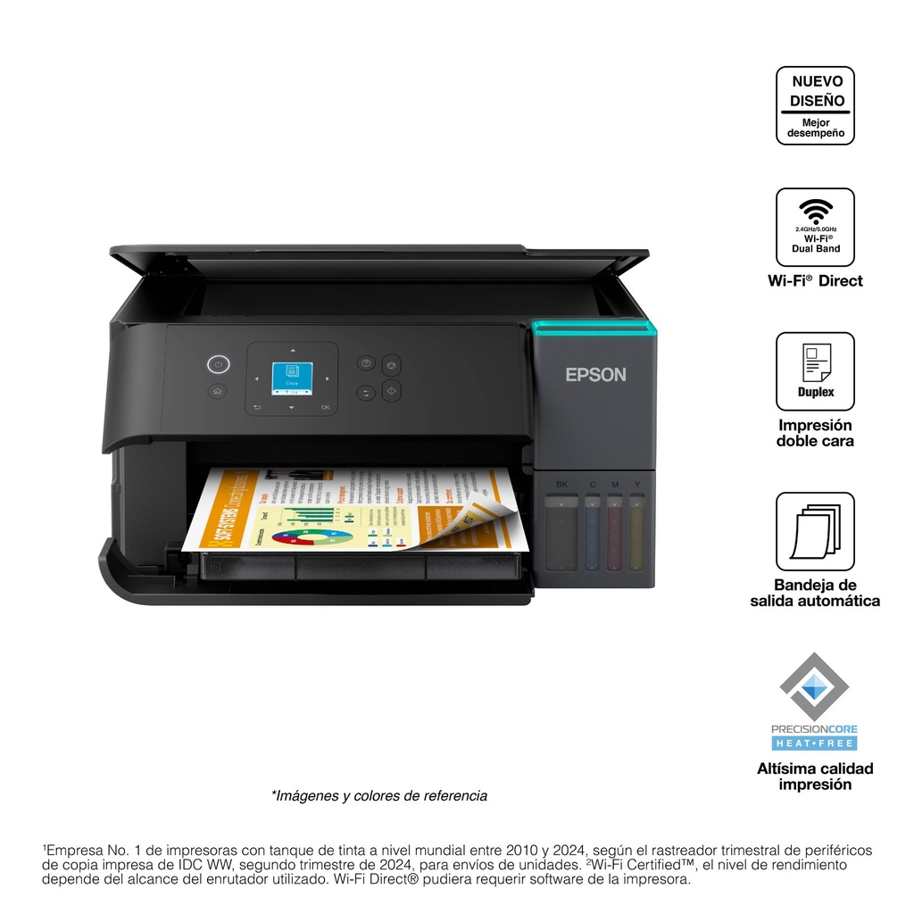 Impresora Epson EcoTank MFP L4360 Multifuncional A Color Wi-Fi Y Dúplex Negra