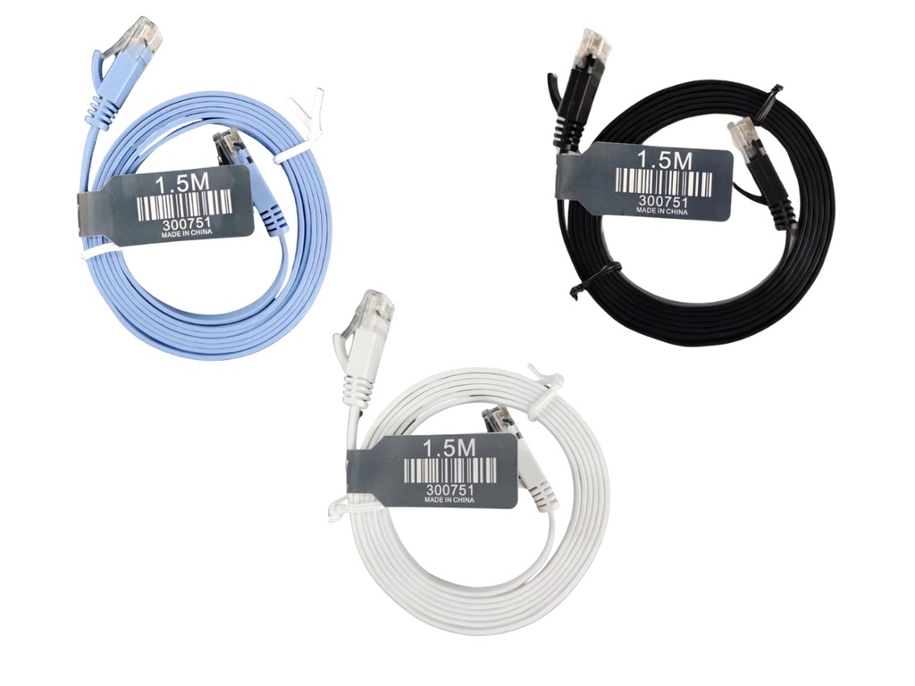 Cable de Red CAT 6 Plano STP 100% Cobre 1 Gbps Nicols