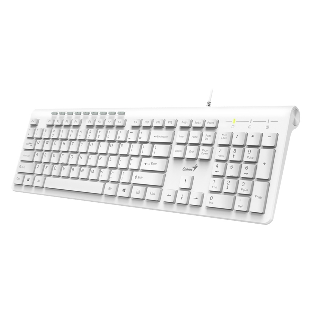 Teclado Genius Slimstar 230 Blanco Alámbrico