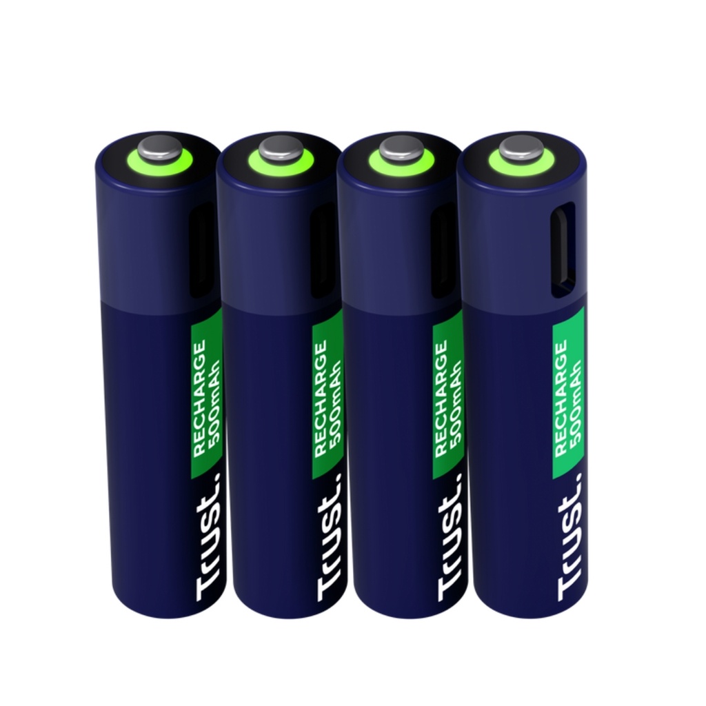 Baterías Recargables tipo C Trust 4 pilas - AAA