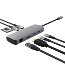 Adaptador Trust Multipuerto Usb - C 8 en 1 (Hdmi, de red, lector de tarjetas, USB-C y USB) 