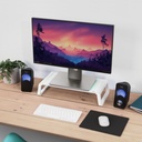 Base Soporte Para Monitor en Cristal Templado Trust Monta Blanco