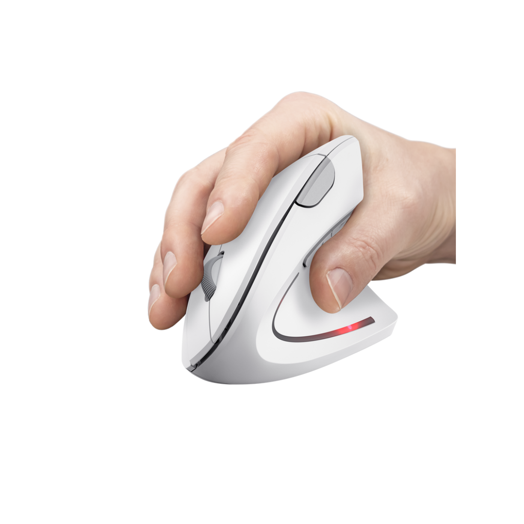 Mouse Trust Verto Inalámbrico Diseño Vertical Blanco