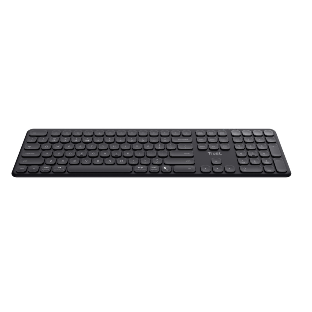 Teclado Trust Vaiya Inalambrico-Bluetooth Negro Recargable 