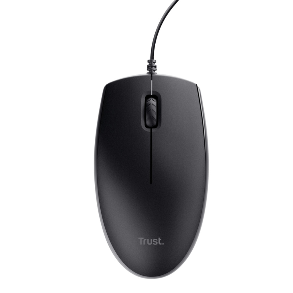 Combo Trust Primo Alámbrico Teclado+Mouse con Teclas Silenciosas y Resistente a los Derrames (23972)