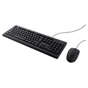 Combo Trust Primo Alámbrico Teclado+Mouse con Teclas Silenciosas y Resistente a los Derrames (23972)