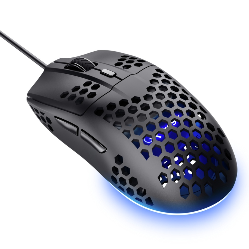 Mouse Trust Gxt928 Helox Gamer Inalambrico Negro con Iluminacion RGB (200-6400DPI).