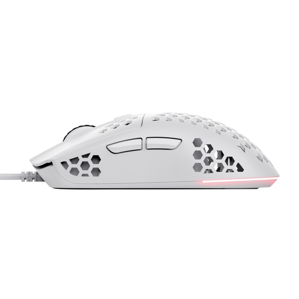 Mouse Trust Gxt928W Helox Gamer Inalambrico Blanco con Iluminacion RGB (200-6400DPI)