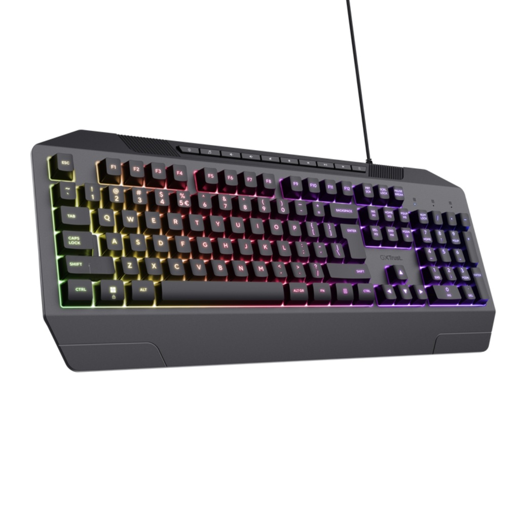 Teclado Trust Gxt 836 Evocx Gamer con Iluminacion Rainbow