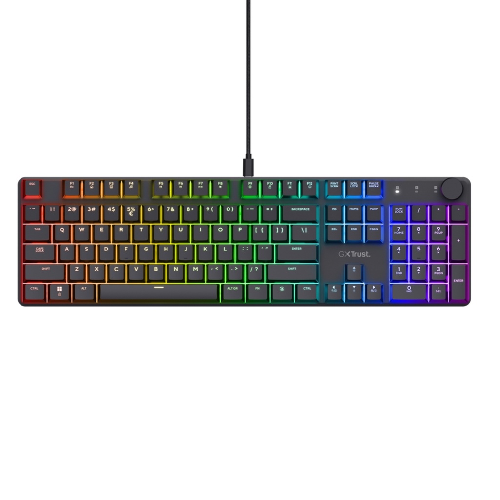 Teclado Gamer trust Gxt 866 Torix Mecanico Negro