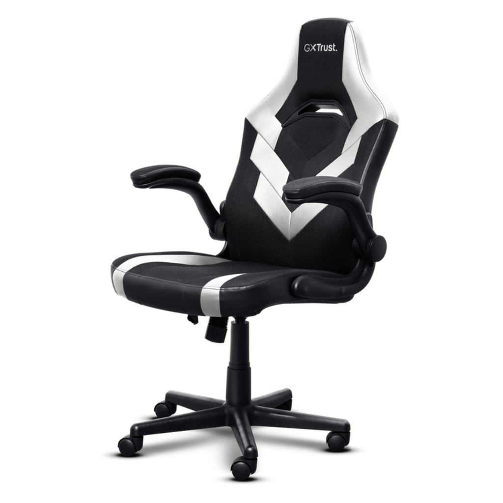 Silla gamer Trust Gxt 703W Riye Negro Blanco