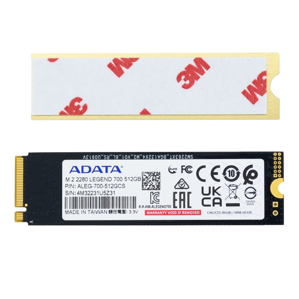 Unidad de Estado Sólido Adata Legend 710 512GB M.2 2280 PCIe NVMe