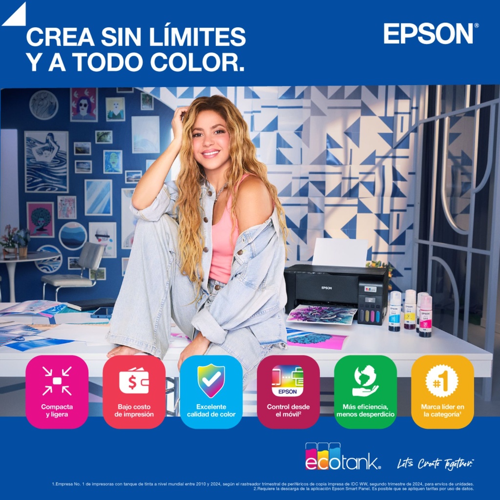 Impresora EPSON Multifuncional Color Ecotank L3210 - Negro
