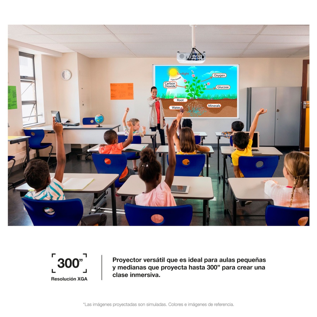 Proyector Epson PowerLite E20, 3.400 lúmenes, Resolución (1024 x 768)