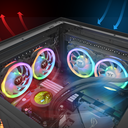 Ventilador Thermaltake Swafan 12 RGB 120mm Alta Presión Estática Pack x3 Para PC y Radiador