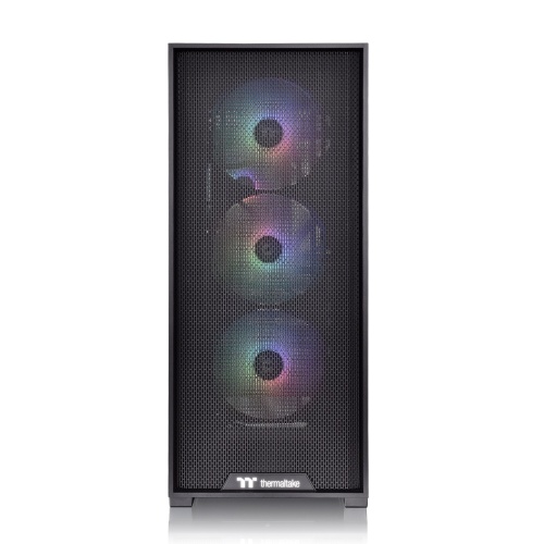 Chasis Thermaltake H390 TG ARGB Mid Tower con 4 Ventiladores ARGB 120mm, Fuente 750W 80 Plus Bronze Negro