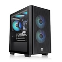 Chasis Thermaltake Versa H16 TG ARGB Micro Tower con 3 Ventiladores ARGB 120mm y Fuente 650W 80 Plus Bronze Negro