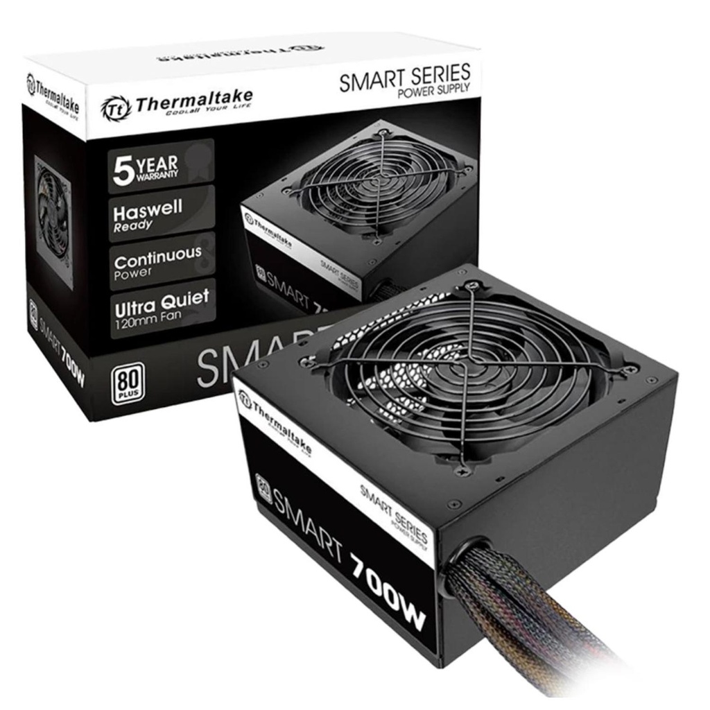 Fuente De Poder Thermaltake Smart 700W 80 Plus Estabilidad y Rendimiento Profesional