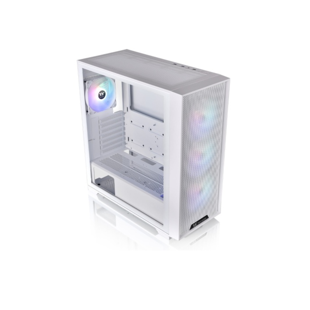 Chasis Thermaltake H390 TG ARGB Mid Tower con 4 Ventiladores ARGB 120mm, Fuente 750W 80 Plus Bronze Blanco