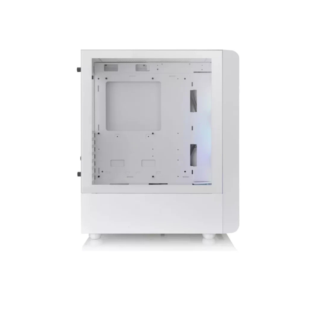 Chasis Thermaltake S200 TG Snow White con Vidrio Templado y 4 Ventiladores ARGB