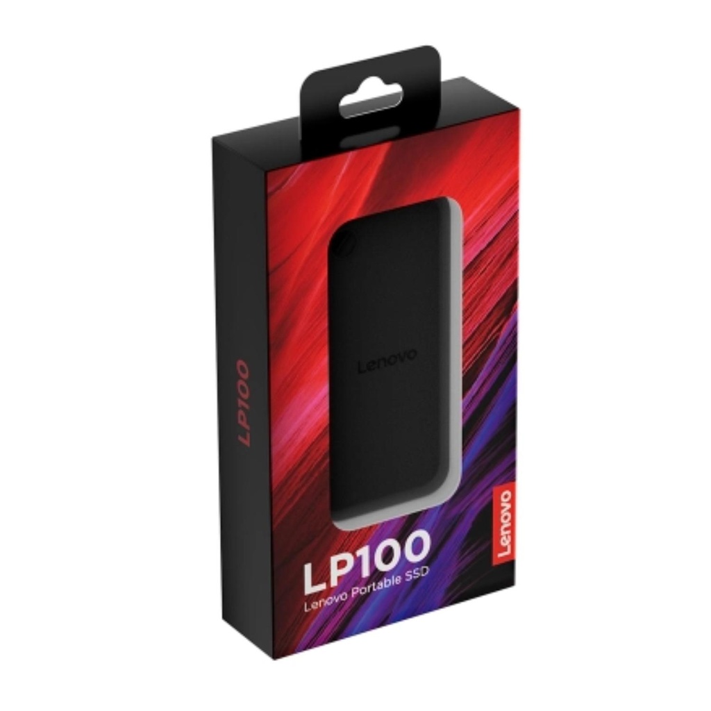 UNIDAD DE ESTADO SOLIDO EXTERNA LP100(Eclipse Black) USB3.2 Gen 1 - 500GB - Lenovo