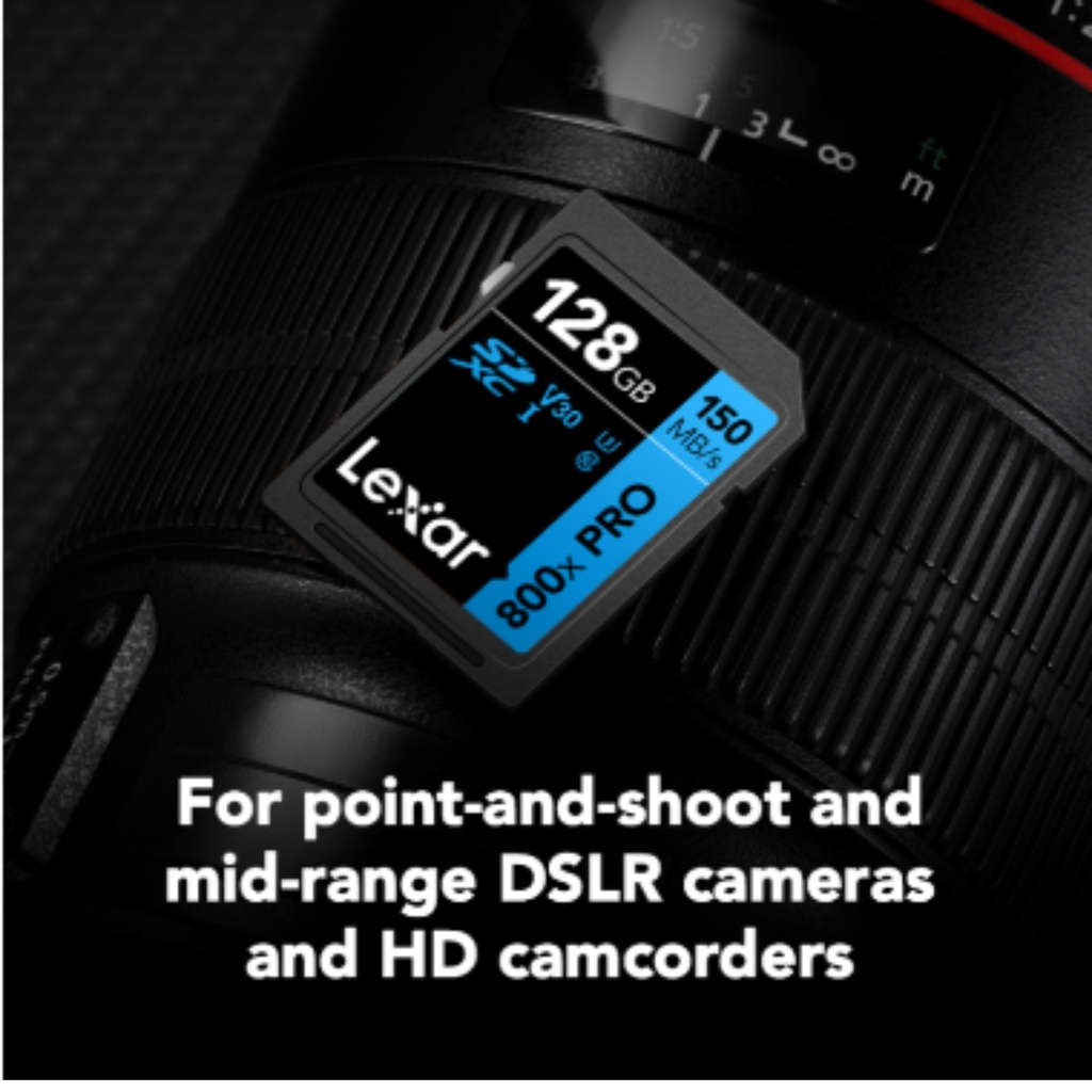 MEMORIA SD 128GB PRO V30 4KUHD BLUE 150MB/S LEXAR