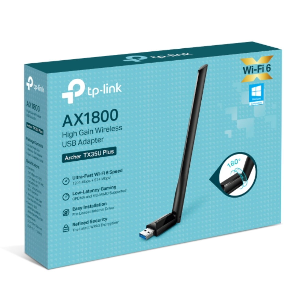 Additional Image for Adaptador TPLINK USB Wi-Fi 6 de doble banda de alta ganancia AX1800