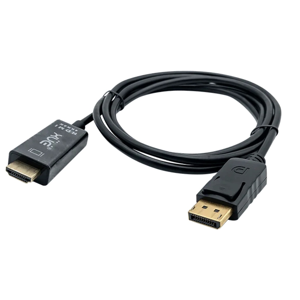 CABLE DISPLAYPORT A HDMI 1.8M 4K 30HZ/1080p 60Hz 3840×2160 28AWG FULL COPPER (NEGRO) XUE 