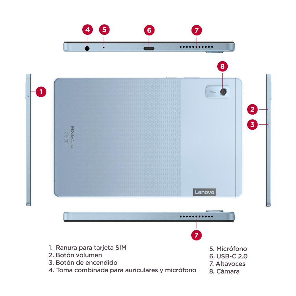 Additional Image for Tablet Lenovo M9 TB310XU Pantalla 9 Pulgadas HD Conectividad LTE Memoria 4GB + Almacenamiento 128GB Color Azul frost Incluye Folio y Film