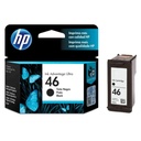 Cartucho Original De Tinta Hp 46 Negra, 1.500 Páginas, 26 ml