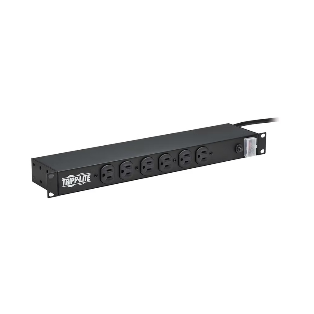Additional Image for RS-1215-20T Barra de contactos Eaton Tripp Lite para instalación en rack 1U, 120V, 20A, L5-20P, 12 tomacorrientes (6 adelante, 6 atrás), cable de 4.57 m [15 pies]