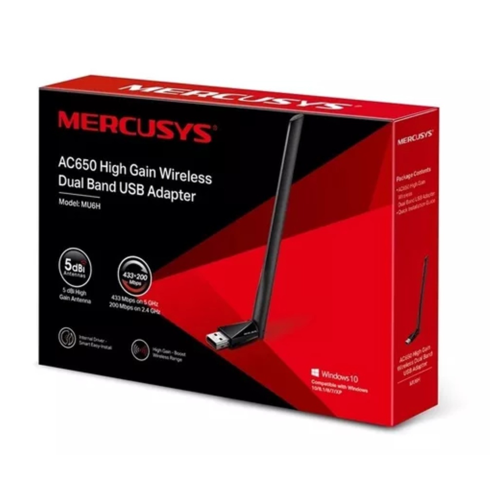 Additional Image for Adaptador MERCUSYS USB De Banda Dual Inalámbrico COLOR Negro