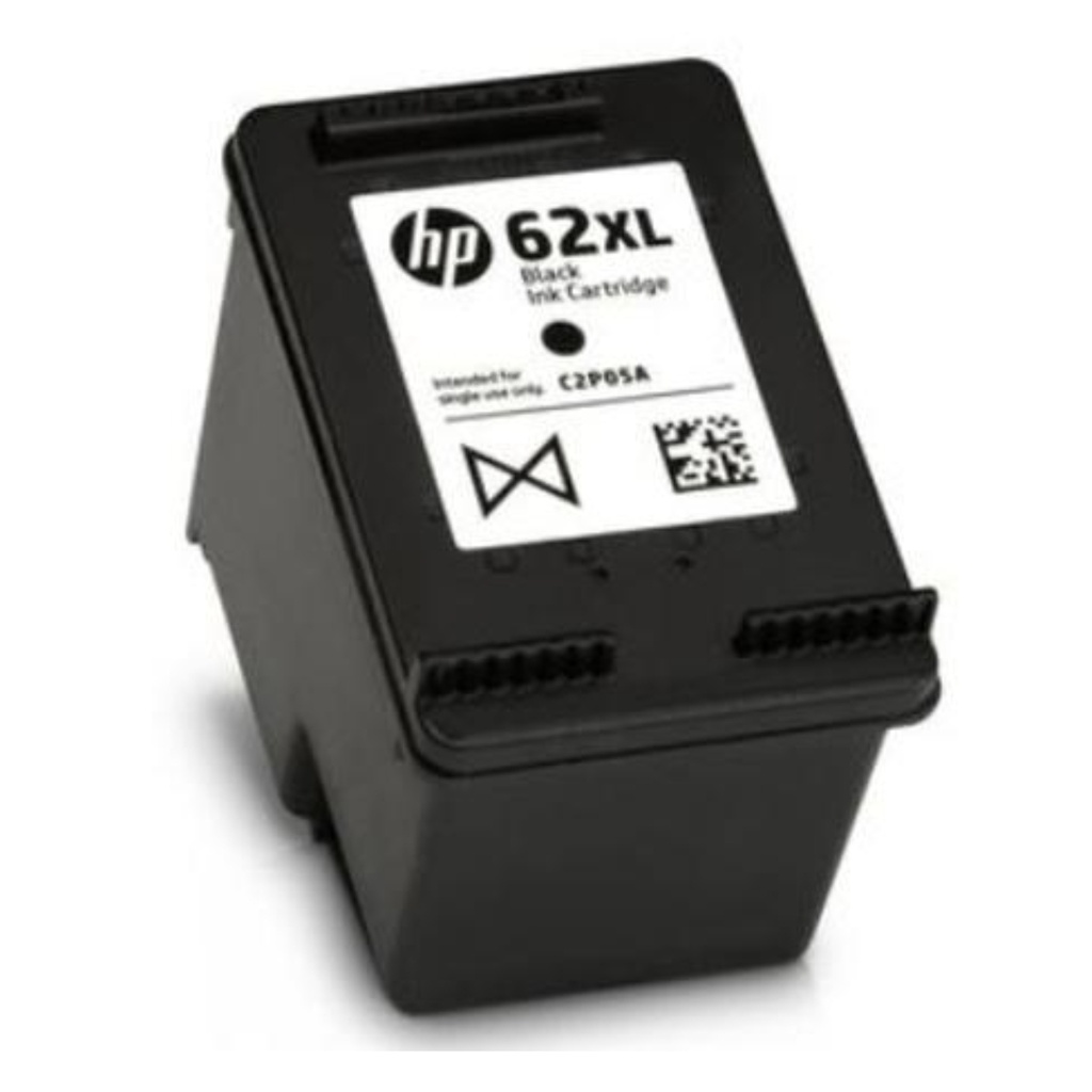 Cartucho Original De Tinta Hp 62xl Alto Rendimiento Negro, 600 Páginas, 12 ml