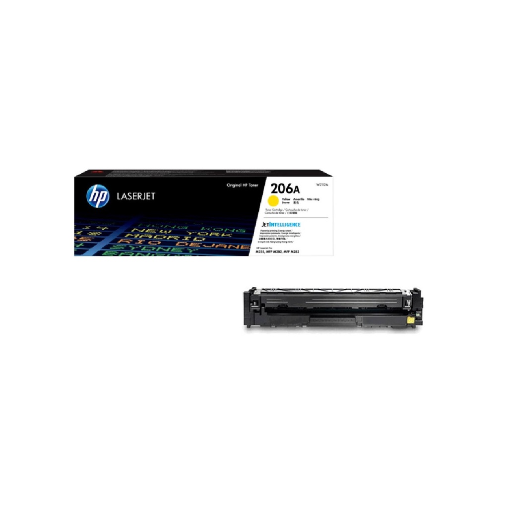 Cartucho Original de Tóner Hp 206A Amarillo, 1.250 Páginas