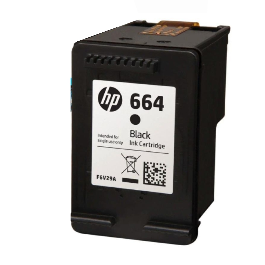 Cartucho Original De Tinta Hp 664 Negra, 120 Páginas, 2 ml