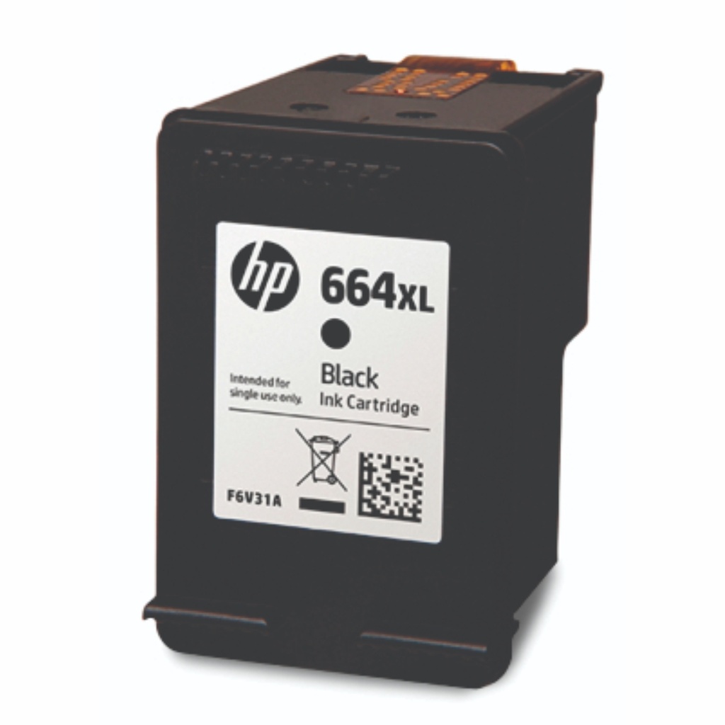 Cartucho Original De Tinta Hp 664xl Alto Rendimiento Negra, 480 Páginas, 8.5 ml