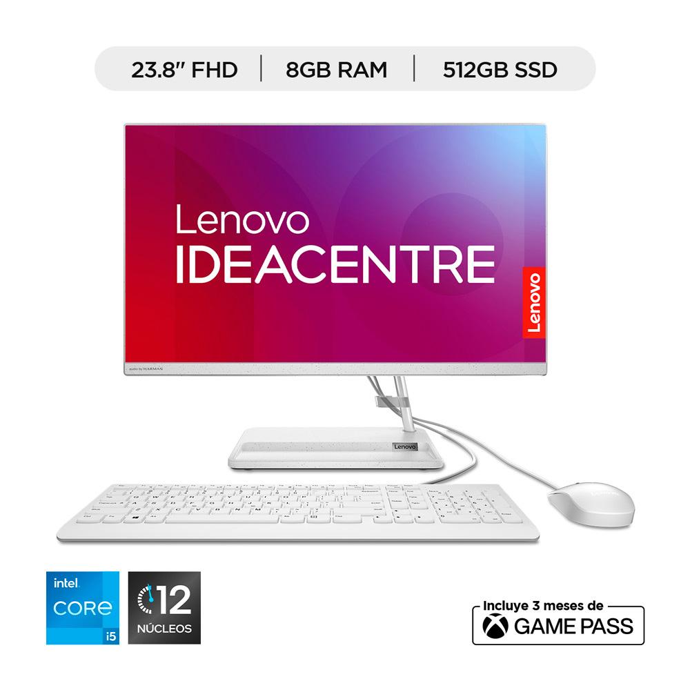 Additional Image for Todo en uno Lenovo IC 3 24IAP7 Intel core i5 12450H 23,8 Pulgadas FHD Memoria 8GB Estado Solido 512GB Linux Blanco