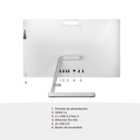 Additional Image for Todo en uno Lenovo IC 3 24IAP7 Intel core i5 12450H 23,8 Pulgadas FHD Memoria 8GB Estado Solido 512GB Linux Blanco