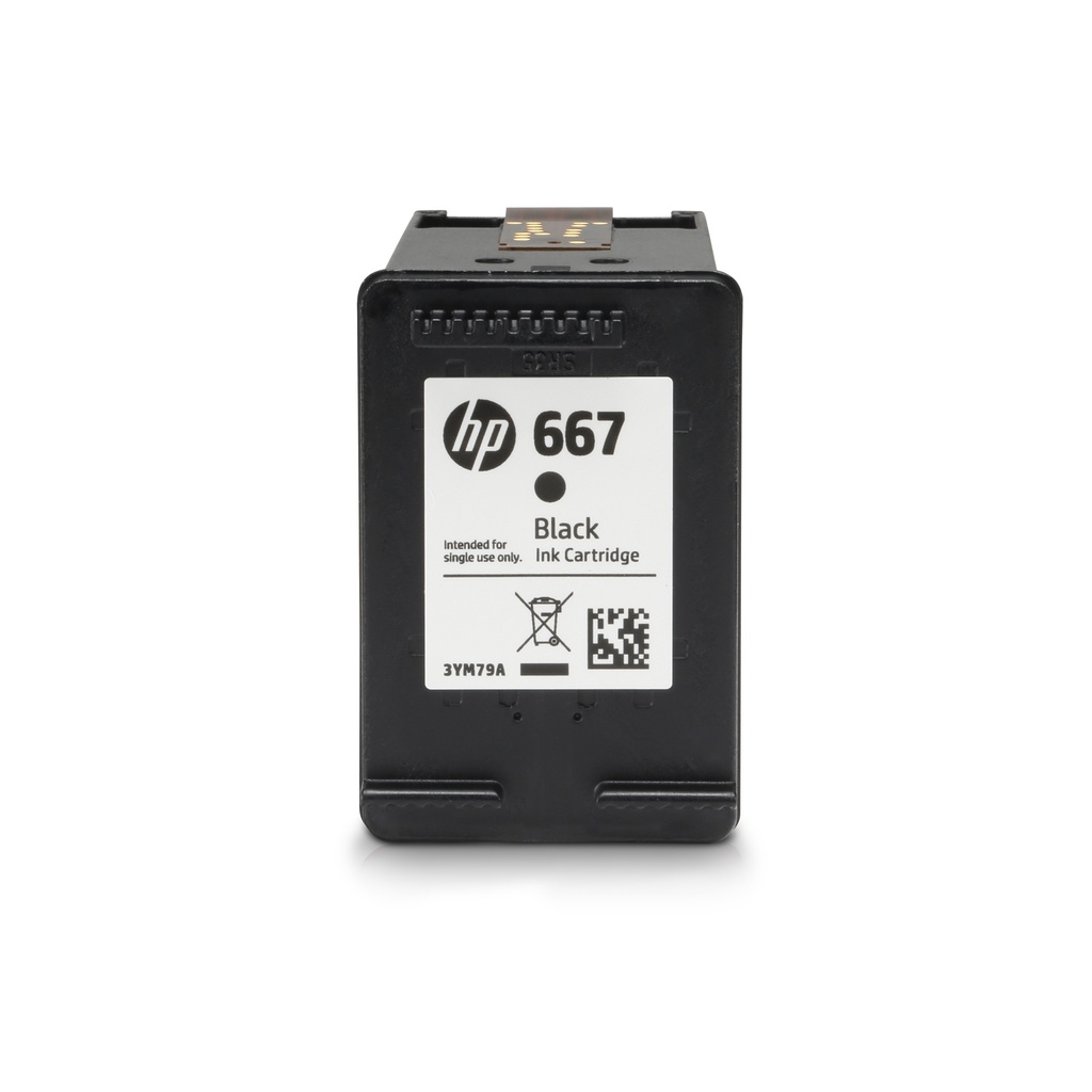 Cartucho Original De Tinta Hp 667 Negro, 120 Páginas, 2 ml