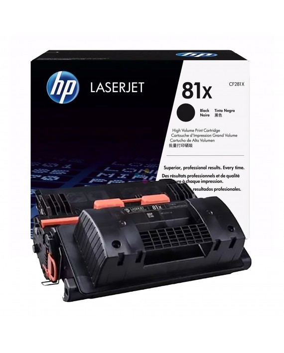 Cartucho Original de Tóner Hp 81X Alto Rendimiento Negro, 25.000 Páginas