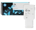 Cartucho Original de tinta HP 738 cian, 300 ml