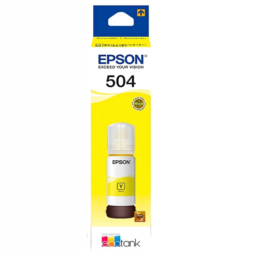 Botella Original De Tinta Epson 504 Amarillo, 6.000 Páginas, 70 ml